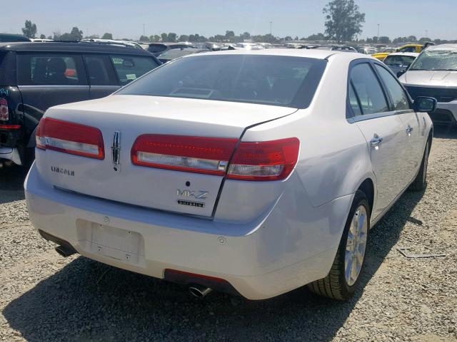 3LNDL2L32CR824298 - 2012 LINCOLN MKZ HYBRID WHITE photo 4