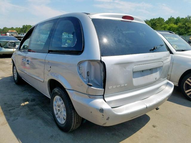 1D4GP25B45B262862 - 2005 DODGE CARAVAN SE SILVER photo 3