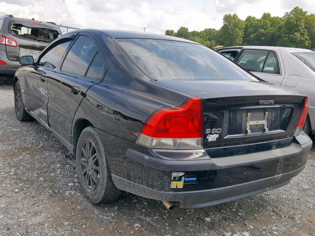 YV1RS61T842373871 - 2004 VOLVO S60 BLACK photo 3