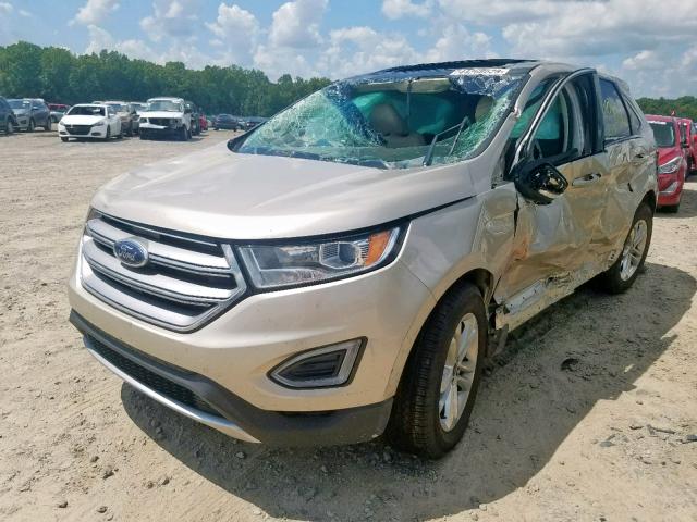 2FMPK3J91JBC46042 - 2018 FORD EDGE SEL GOLD photo 2