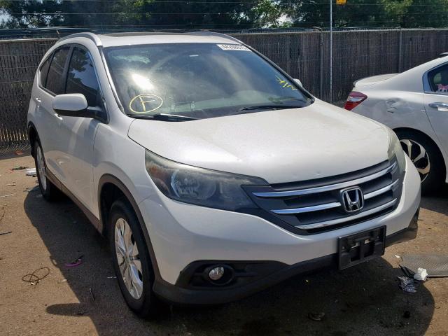 5J6RM4H78DL022153 - 2013 HONDA CR-V EXL WHITE photo 1