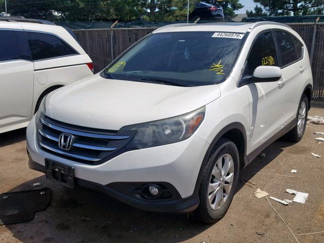 5J6RM4H78DL022153 - 2013 HONDA CR-V EXL WHITE photo 2