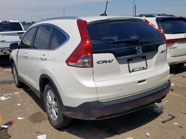 5J6RM4H78DL022153 - 2013 HONDA CR-V EXL WHITE photo 3