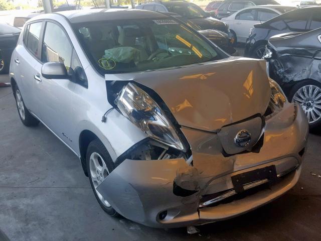 1N4AZ0CP0FC305451 - 2015 NISSAN LEAF S SILVER photo 1