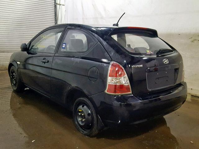 KMHCM3ACXBU202377 - 2011 HYUNDAI ACCENT GL BLACK photo 3