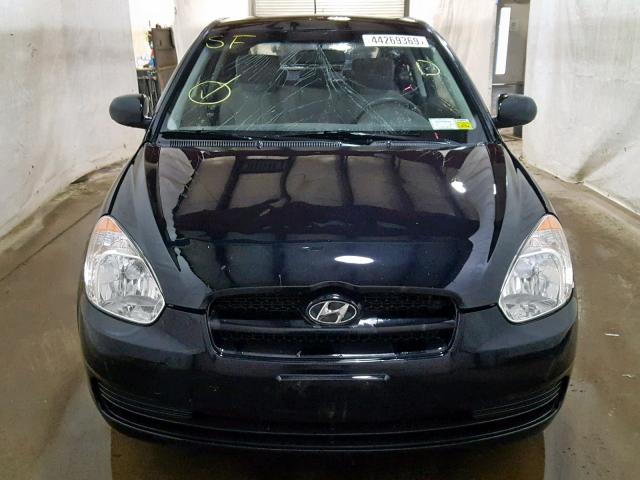 KMHCM3ACXBU202377 - 2011 HYUNDAI ACCENT GL BLACK photo 9