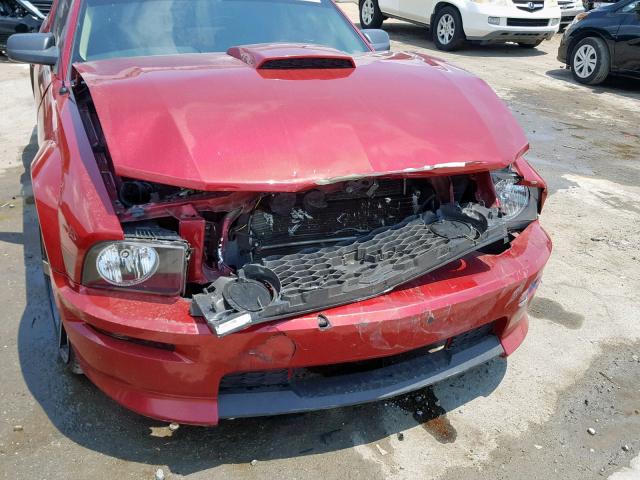 1ZVHT82H775237834 - 2007 FORD MUSTANG GT RED photo 10