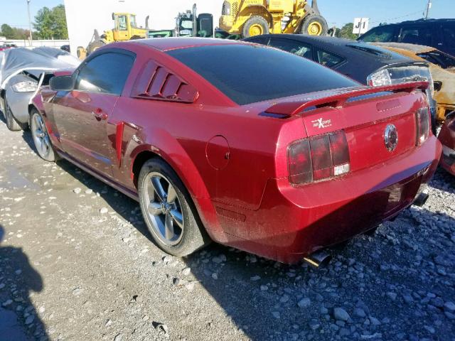 1ZVHT82H775237834 - 2007 FORD MUSTANG GT RED photo 3