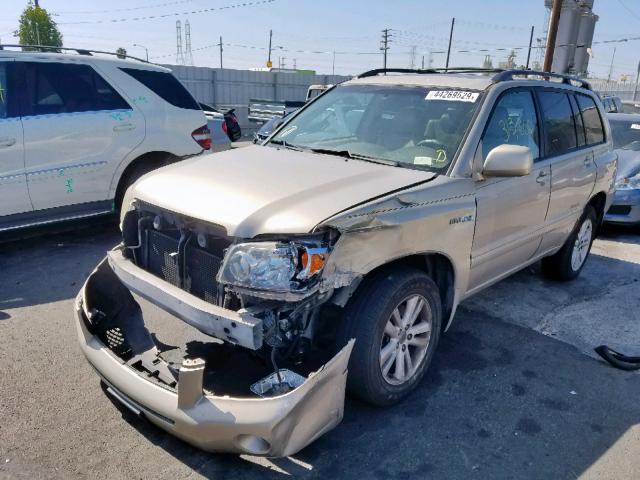 JTEEW21A460026113 - 2006 TOYOTA HIGHLANDER GOLD photo 2