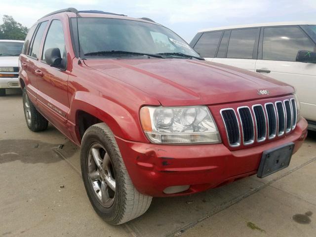 1J4GW58N42C175809 - 2002 JEEP GRAND CHER RED photo 1