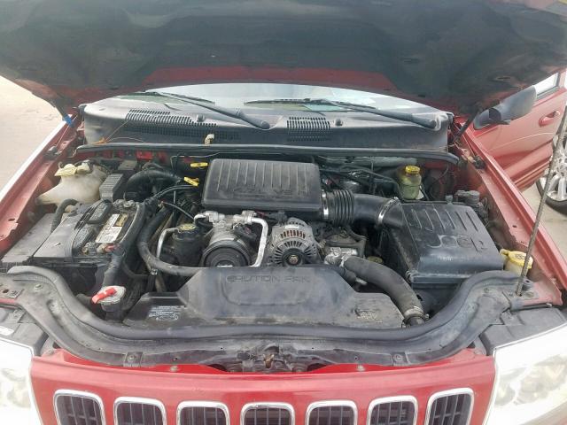 1J4GW58N42C175809 - 2002 JEEP GRAND CHER RED photo 7