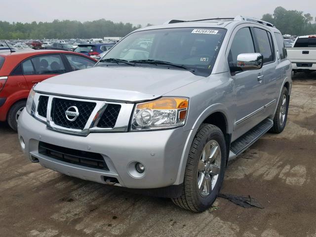 5N1AA0NE7DN615381 - 2013 NISSAN ARMADA PLA SILVER photo 2