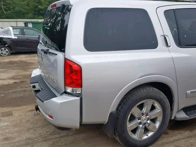 5N1AA0NE7DN615381 - 2013 NISSAN ARMADA PLA SILVER photo 9