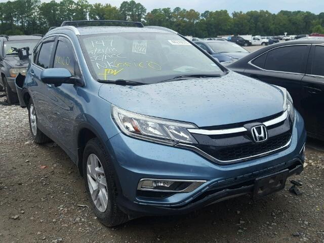 2HKRM3H76FH520505 - 2015 HONDA CR-V EXL TEAL photo 1