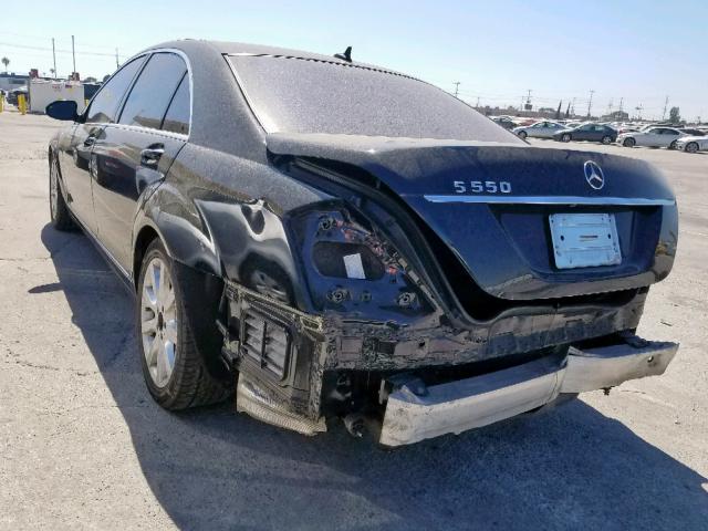 WDDNG71X18A218644 - 2008 MERCEDES-BENZ S 550 BLACK photo 3