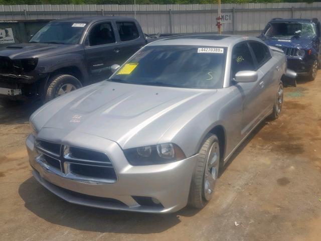 2C3CDXHG1CH132085 - 2012 DODGE CHARGER SX SILVER photo 2