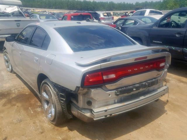 2C3CDXHG1CH132085 - 2012 DODGE CHARGER SX SILVER photo 3