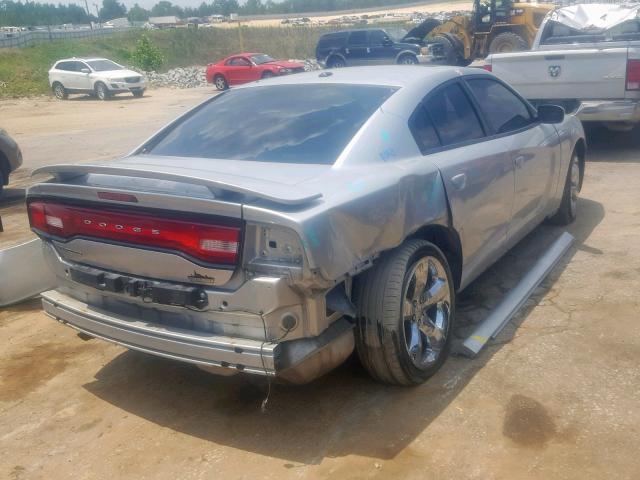 2C3CDXHG1CH132085 - 2012 DODGE CHARGER SX SILVER photo 4