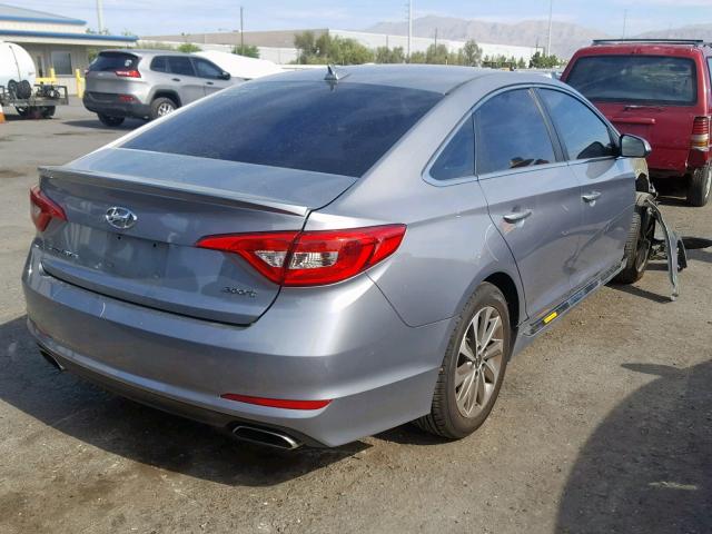 5NPE34AF5FH029450 - 2015 HYUNDAI SONATA SPO GRAY photo 4