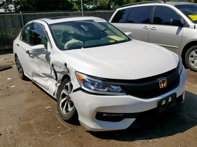 1HGCR3F82HA021814 - 2017 HONDA ACCORD EXL WHITE photo 1