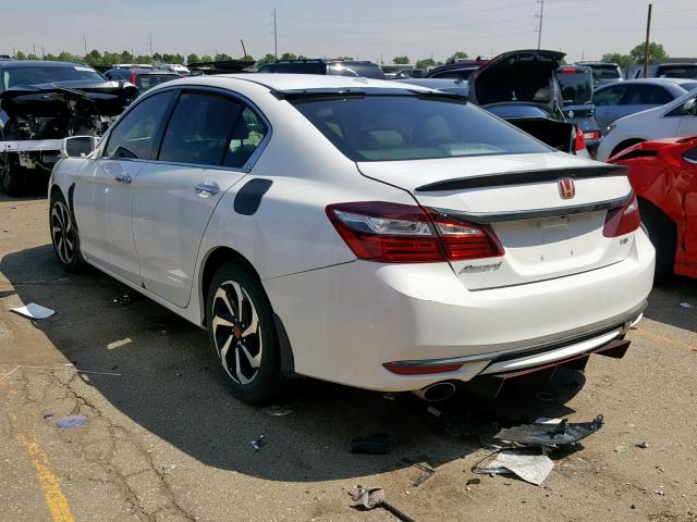 1HGCR3F82HA021814 - 2017 HONDA ACCORD EXL WHITE photo 3