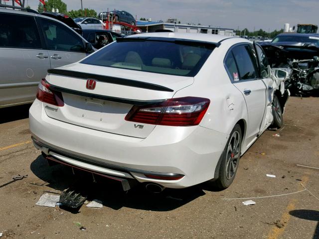 1HGCR3F82HA021814 - 2017 HONDA ACCORD EXL WHITE photo 4