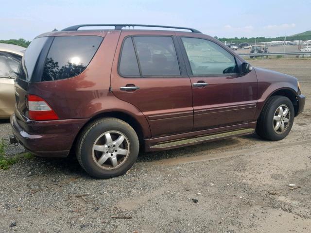 4JGAB75E12A315149 - 2002 MERCEDES-BENZ ML 500 BURGUNDY photo 4