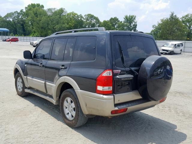 JA4MW51S24J010990 - 2004 MITSUBISHI MONTERO LI BLACK photo 3