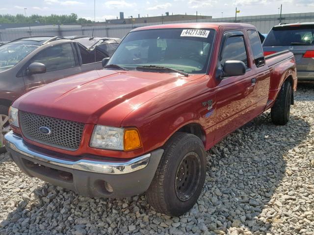 1FTZR15E61PB54356 - 2001 FORD RANGER SUP RED photo 2