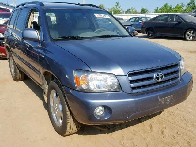 JTEEP21A360146286 - 2006 TOYOTA HIGHLANDER BLUE photo 1