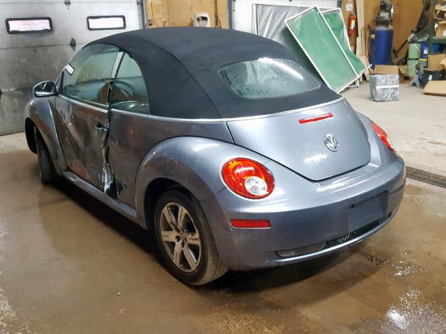 3VWRF31Y76M315456 - 2006 VOLKSWAGEN NEW BEETLE ნაცრისფერი ფოტო 3