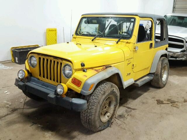 1J4FA49S41P338734 - 2001 JEEP WRANGLER / YELLOW photo 2