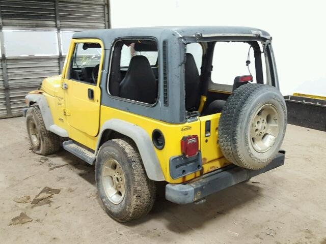 1J4FA49S41P338734 - 2001 JEEP WRANGLER / YELLOW photo 3