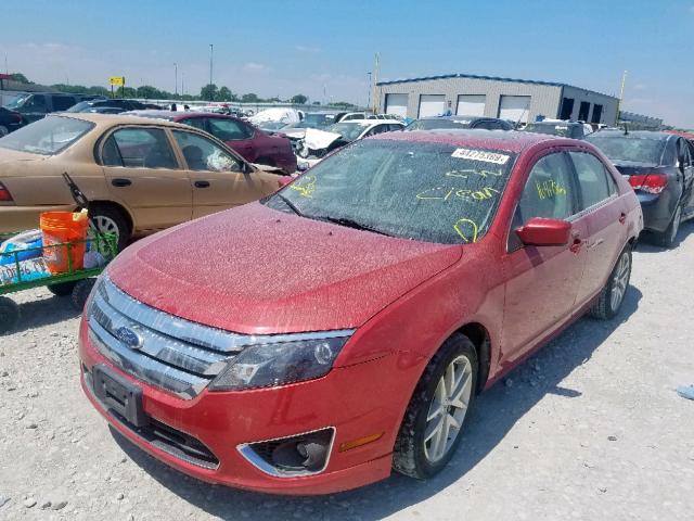 3FAHP0JG1AR306335 - 2010 FORD FUSION SEL RED photo 2