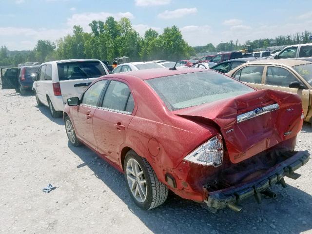 3FAHP0JG1AR306335 - 2010 FORD FUSION SEL RED photo 3