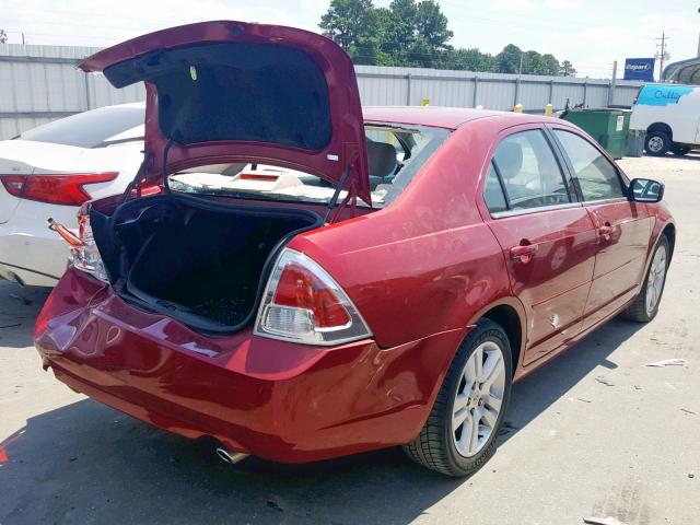 3FAFP08156R212622 - 2006 FORD FUSION SEL BURGUNDY photo 4