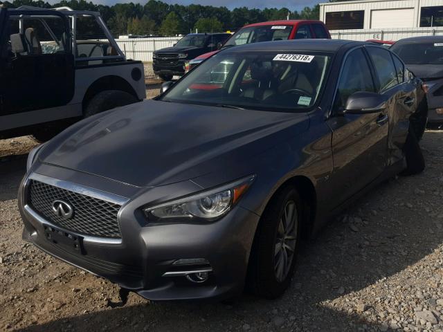 JN1BV7AR4EM690791 - 2014 INFINITI Q50 BASE GRAY photo 2