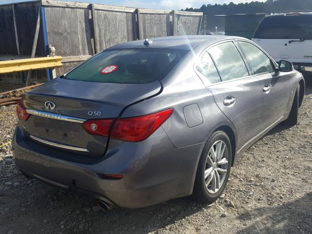 JN1BV7AR4EM690791 - 2014 INFINITI Q50 BASE GRAY photo 4