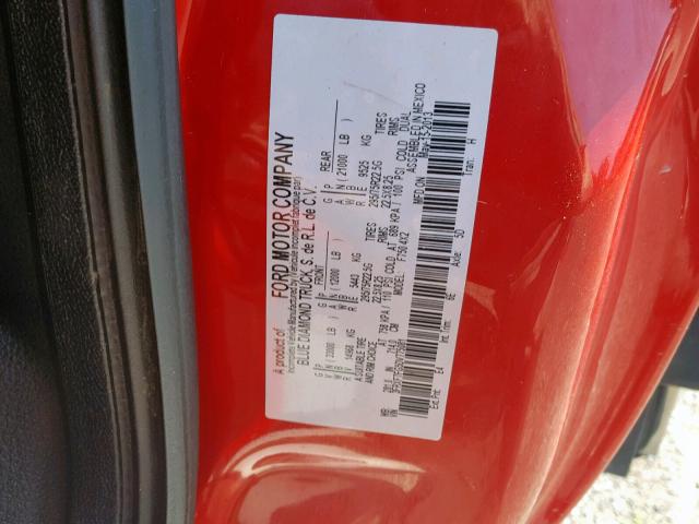 3FRXF7FG5DV775081 - 2013 FORD F750 SUPER RED photo 10