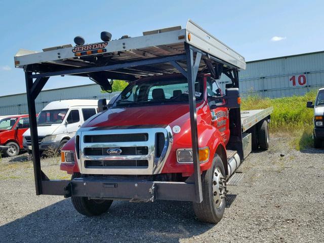 3FRXF7FG5DV775081 - 2013 FORD F750 SUPER RED photo 2