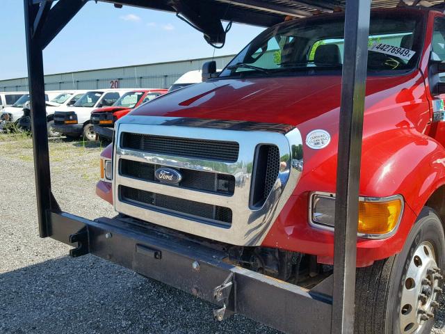 3FRXF7FG5DV775081 - 2013 FORD F750 SUPER RED photo 9