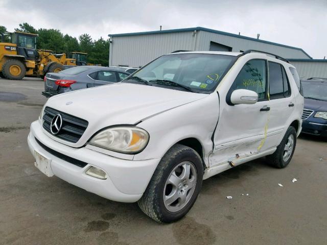 4JGAB57E83A420015 - 2003 MERCEDES-BENZ ML 350 WHITE photo 2