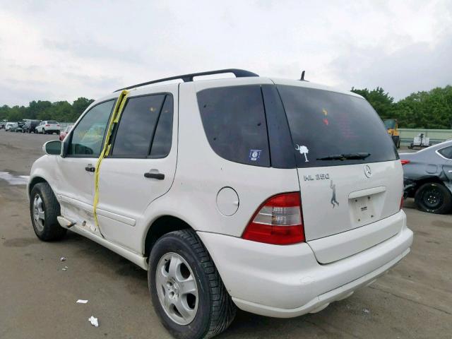 4JGAB57E83A420015 - 2003 MERCEDES-BENZ ML 350 WHITE photo 3