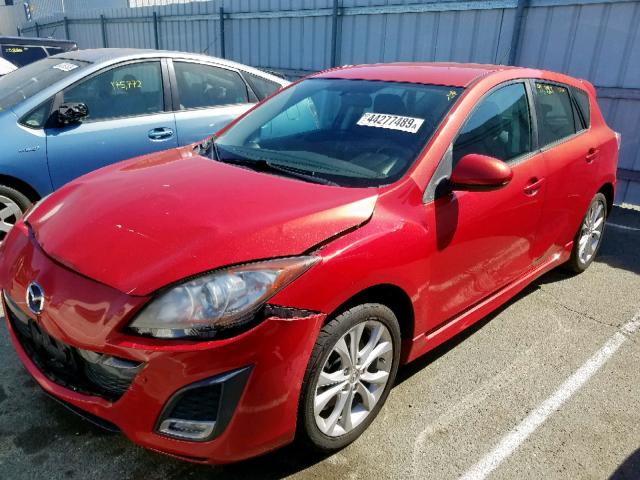 JM1BL1H66A1298998 - 2010 MAZDA 3 S RED photo 2