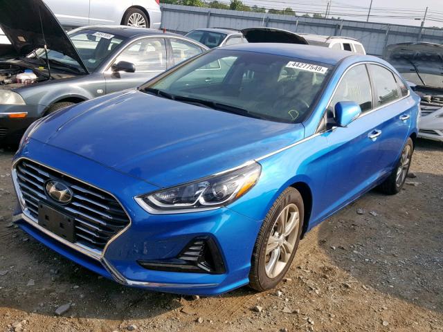 5NPE34AF8JH653140 - 2018 HYUNDAI SONATA SPO BLUE photo 2