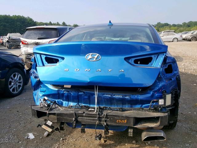 5NPE34AF8JH653140 - 2018 HYUNDAI SONATA SPO BLUE photo 9