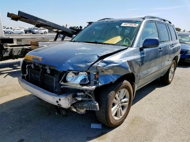 JTEEW21A770041156 - 2007 TOYOTA HIGHLANDER BLUE photo 2