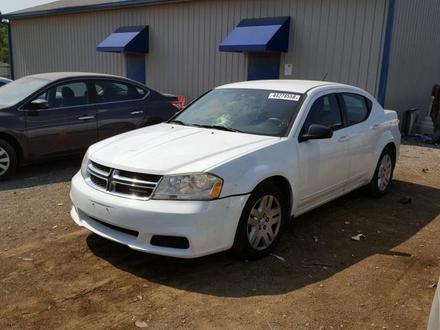 1B3BD4FB6BN578706 - 2011 DODGE AVENGER EX WHITE photo 2