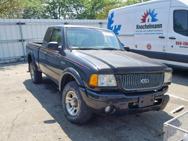 1FTYR44U62TA42851 - 2002 FORD RANGER SUP BLACK photo 1