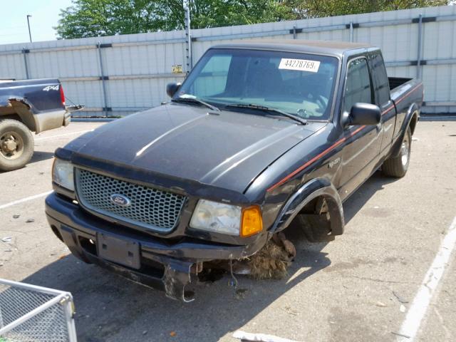 1FTYR44U62TA42851 - 2002 FORD RANGER SUP BLACK photo 2